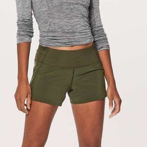 Lululemon Run Times Dark Olive Shorts